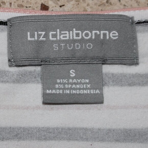 Liz Claiborne Career Stripe Top - Picture 7 of 11